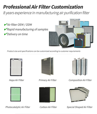 Customization Activated Carbon Air Filters N.30-50 Randomly Combine