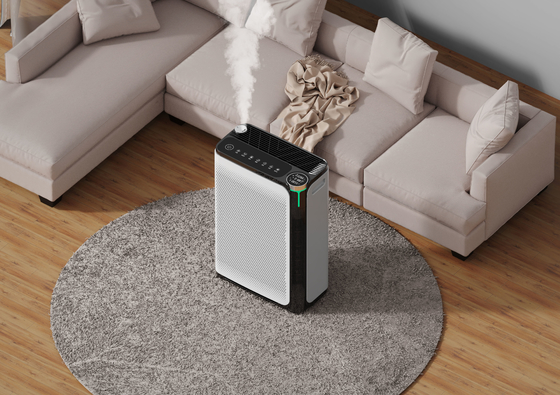 White ABS Plastic HEPA UV Air Purifier 25-50 DB Noise Level