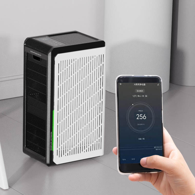 Whole Home UVC Smart Air Purifier Wall Mounted With Activated Carbon Filter OEM ODM