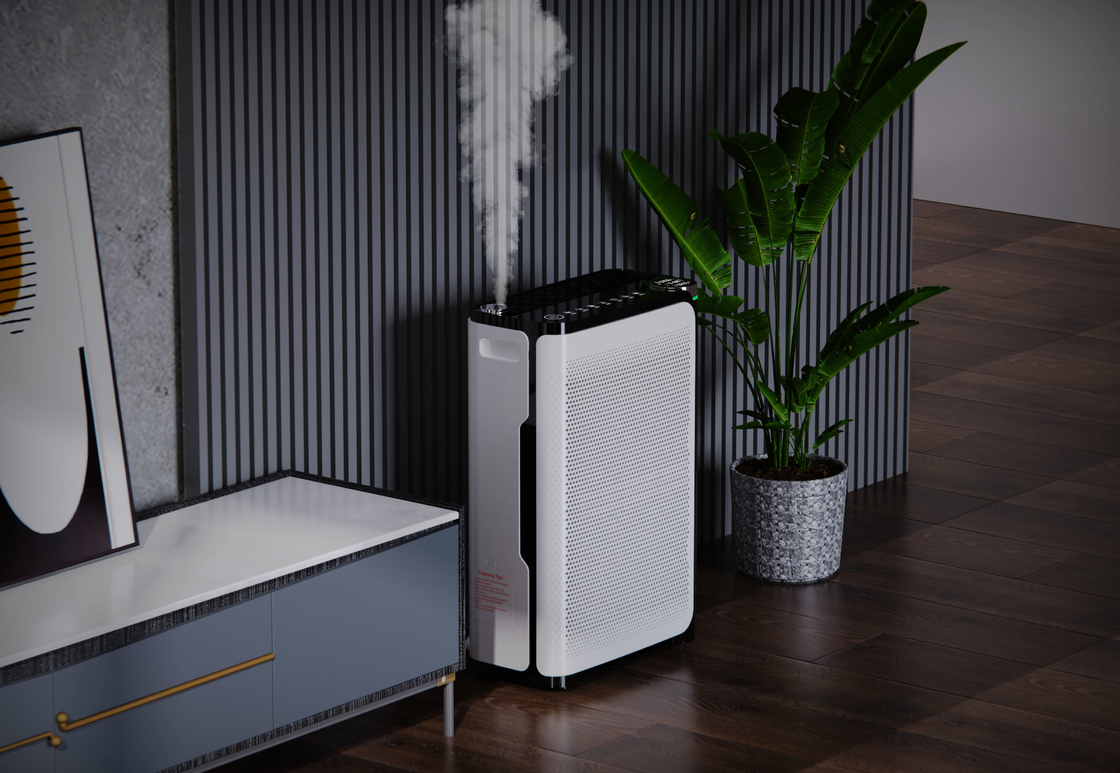 25-50 DB Home Hepa Filter Air Purifier With UV Lamp Spray Humidification FCC